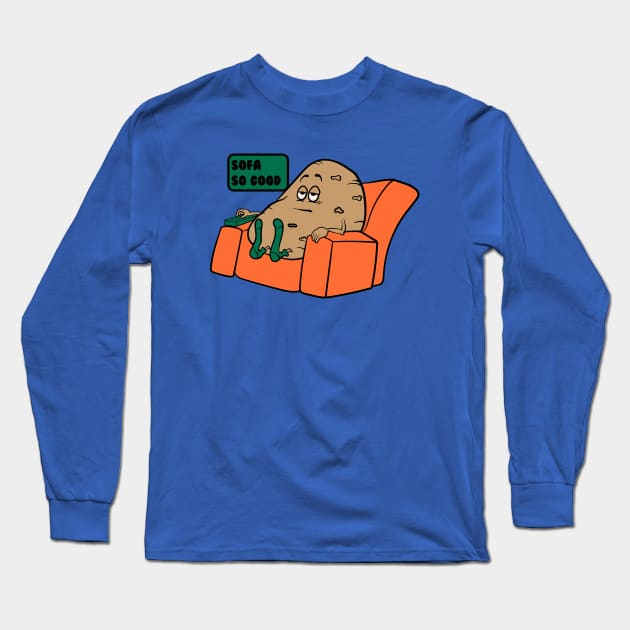 Couch Potato Long Sleeve T-Shirt by Oiyo